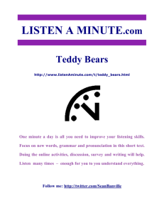 LISTEN A MINUTE.com Teddy Bears