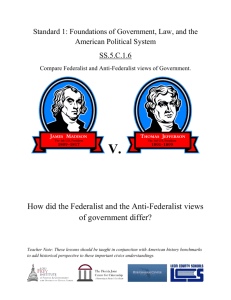 How did the Federalist and the Anti-Federalist views of government