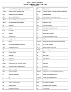 LIST OF CLINICAL ABBREVIATIONS