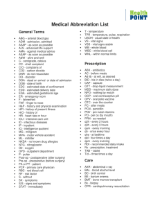 Medical Abbreviation List 07.2014