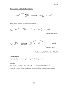 Nucleophilic Aliphatic Substitution