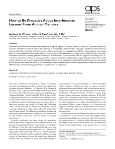 How to Be Proactive About Interference