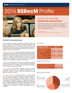 2016 BSRecM Profile - BYU Marriott School