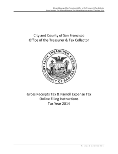 2014 Gross Receipts & Payroll Expense Online Filing Instructions