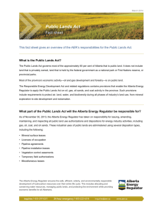 Public Lands Act Fact Sheet