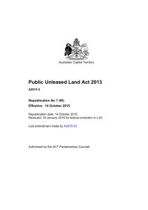Public Unleased Land Act 2013
