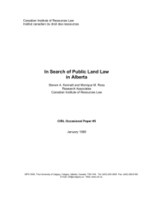 In Search of Public Land Law in Alberta