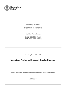 Monetary Policy with Asset-Backed Money