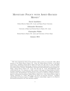 Monetary Policy with Asset-Backed Money