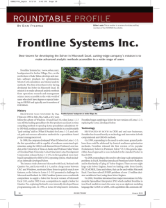 Frontline Systems Inc.