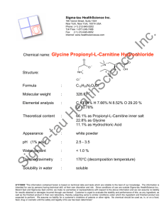 Chemical name: Glycine Propionyl-L