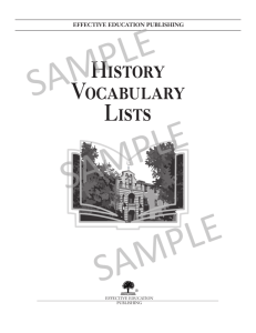 History Vocabulary Lists - Applied Scholastics Online