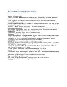 8th Grade American History Vocabulary - POLK-FL