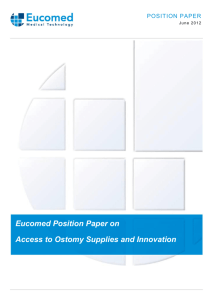 Eucomed Position Paper on Access to Ostomy Supplies and