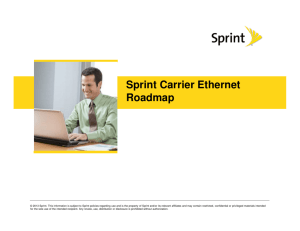 Sprint Carrier Ethernet Roadmap