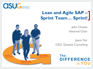 Lean and Agile SAP – Sprint Team…