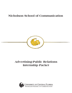 Advertising-Public Relations Internship Packet