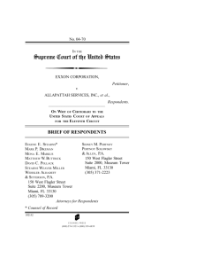 Brief for Respondents in Exxon Corporation v. Allapattah Services