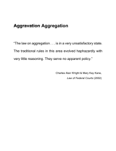 Aggravation Aggregation
