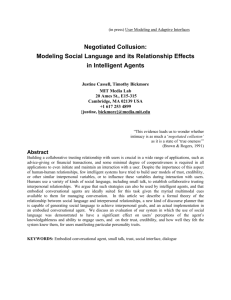 Negotiated Collusion: Modeling Social Language and its