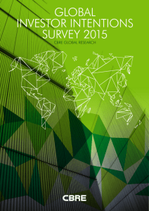 GLOBAL INVESTOR INTENTIONS SURVEY 2015