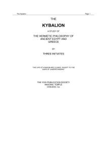 The Kybalion - Marja de Vries