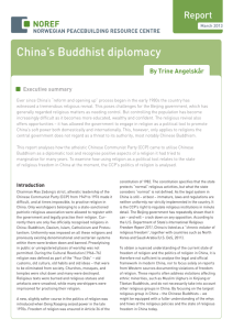 China's Buddhist diplomacy