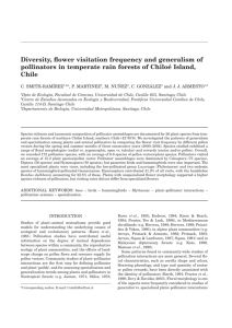 Diversity, flower visitation frequency and generalism of pollinators in