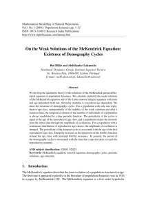 On the Weak Solutions of the McKendrick Equation