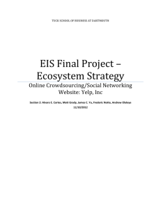 EIS Final Project – Ecosystem Strategy