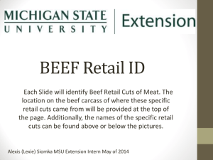 Identification of Beef Retail Cuts