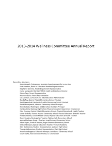 2013-2014 Wellness Committee Annual Report