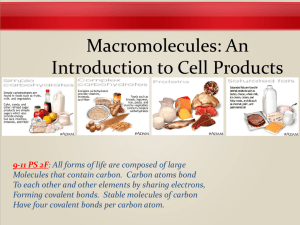 Macromolecules: An Introduction to Cell Products