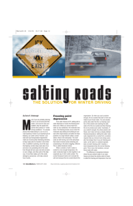 Salting Roads: The Solution for Winter Driving