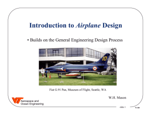 Introduction to Airplane Design