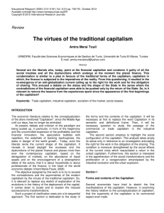 The virtues of the traditional capitalism