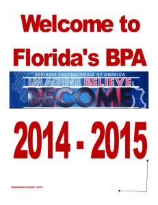 October 2014 Newsletter - Florida Business Professionals of America