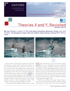Theories X and Y, Revisited