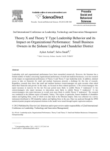 Theory X and Theory Y Type Leadership Behavior