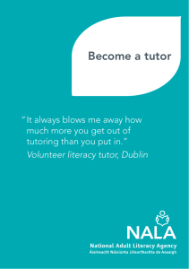 Become a tutor - National Adult Literacy Agency