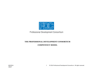 PDC Competency model - Professional Development Consortium