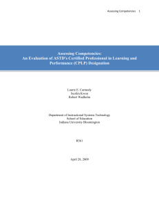 Assessing Competencies: An Evaluation of ASTD's