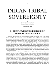 Indian Tribal Sovereignty - Upstate Citizens for Equality