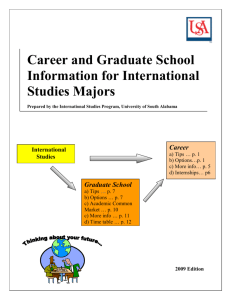 Career and Graduate School Information for International Studies