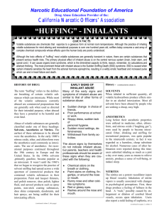 “huffing” - inhalants - Montana Narcotics Officers Association