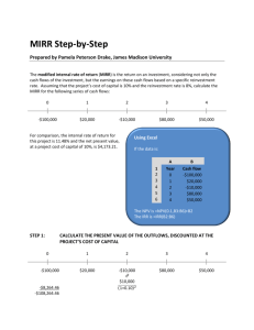 MIRR Step-by-Step - it-educ.jmu.edu