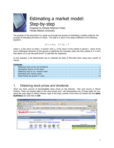 Estimating a market model: Step-by-step - it