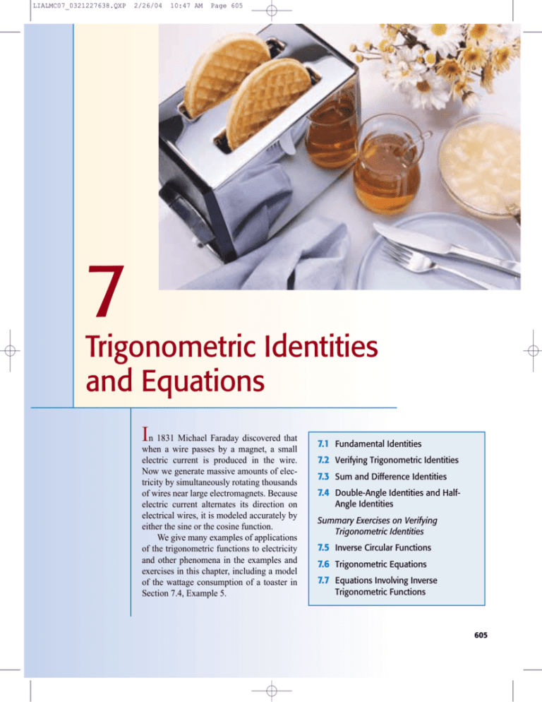 Trigonometric Identities And Equations