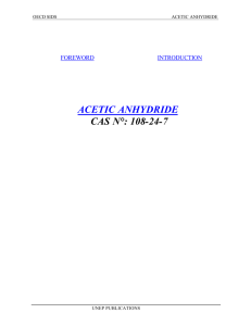 ACETIC ANHYDRIDE CAS N°: 108-24-7