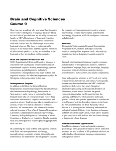 Brain and Cognitive Sciences Course 9